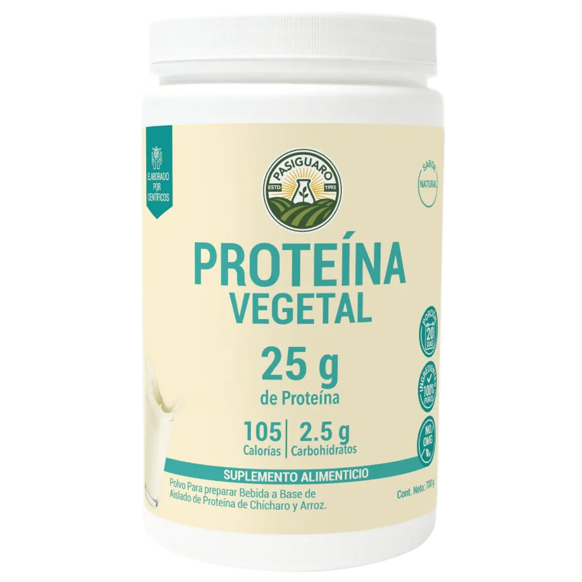 Proteina Vegetal Sin Sabor De 700 Mg