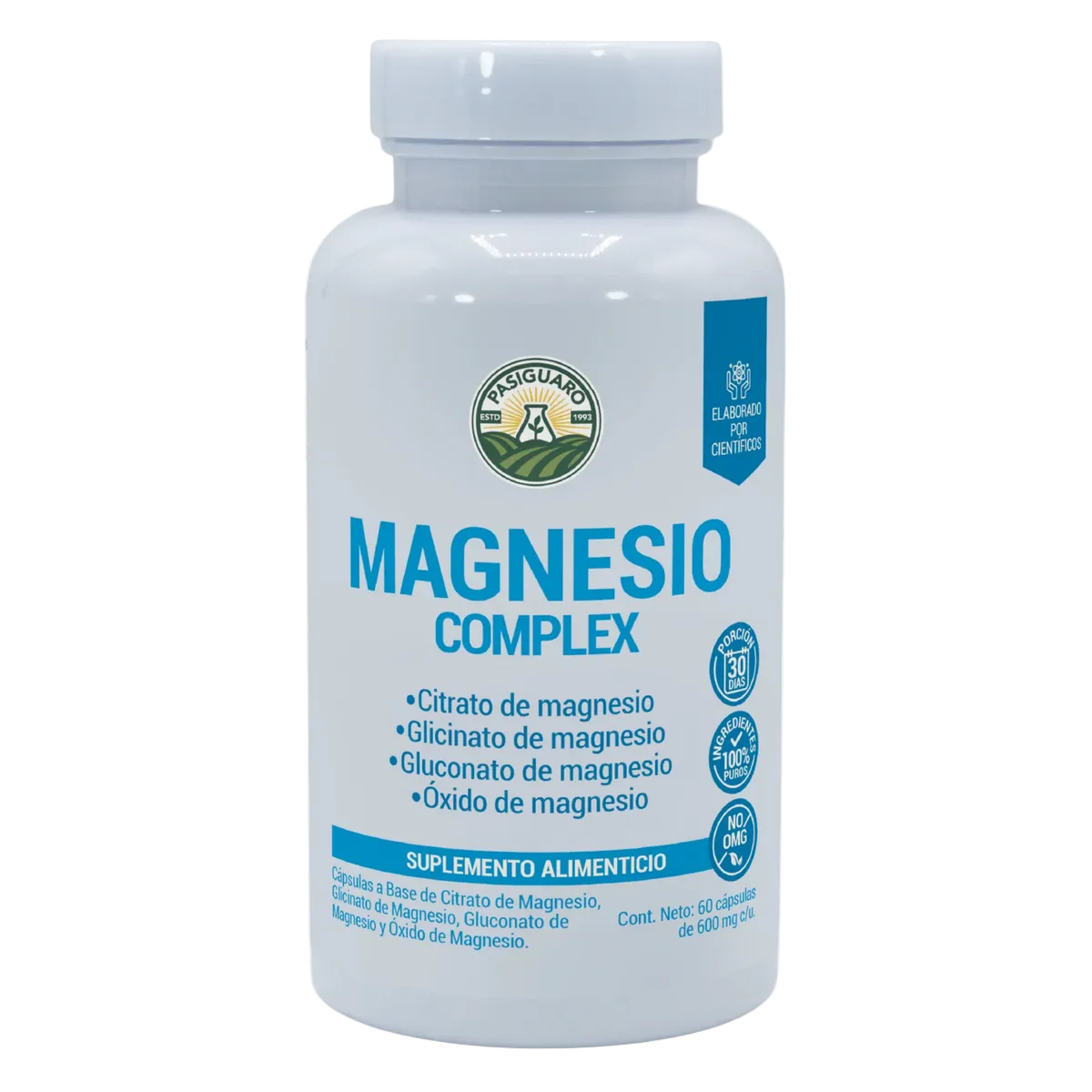 Magnesio Complex 60 Capsulas De 600 Mg