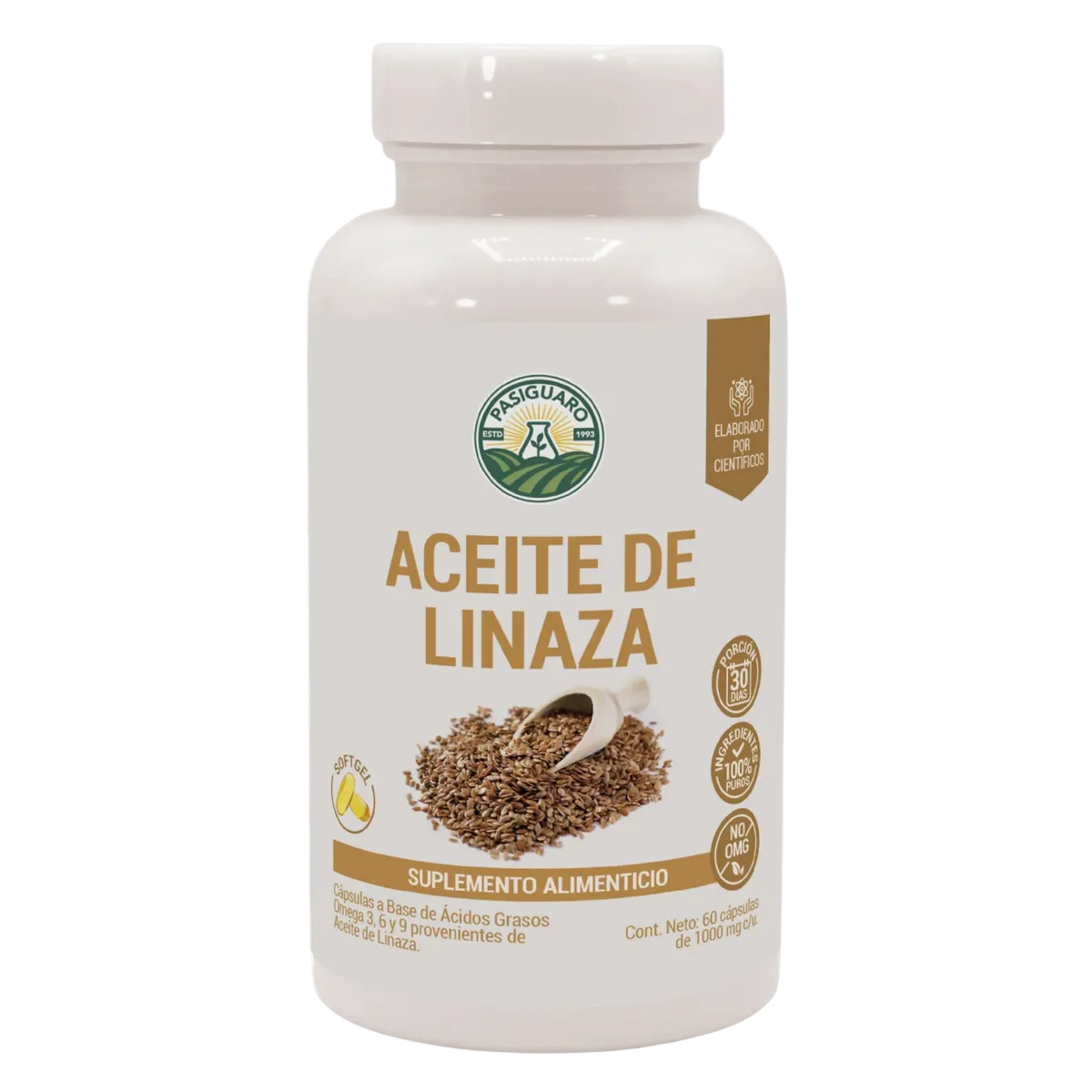 Aceite De Linaza 60 Cápsulas De 1000 Mg